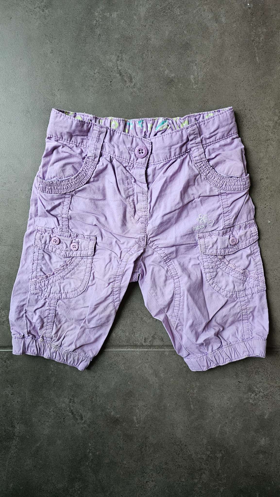 Mexx Lilac Cargo Capris 100% Cotton (12 Months), Kids 12 Month (9-12M)