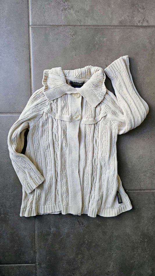 Kenneth Cole Reaction Cream Cable Cardigan 100% Cotton (Size 3), Kids 3T