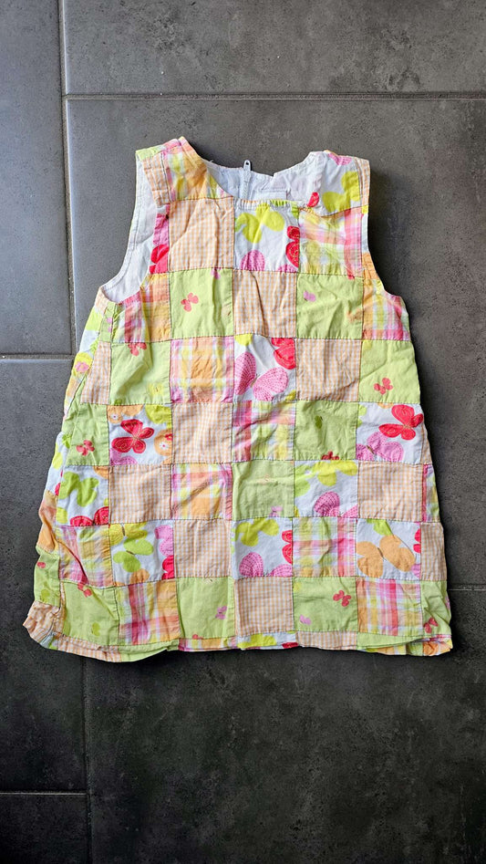 Gymboree Patchwork Butterfly Dress 100% Cotton (Size 3), Kids 3T
