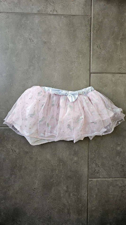 Pink Silver Star Tutu Skirt (Size 3), Kids 3T