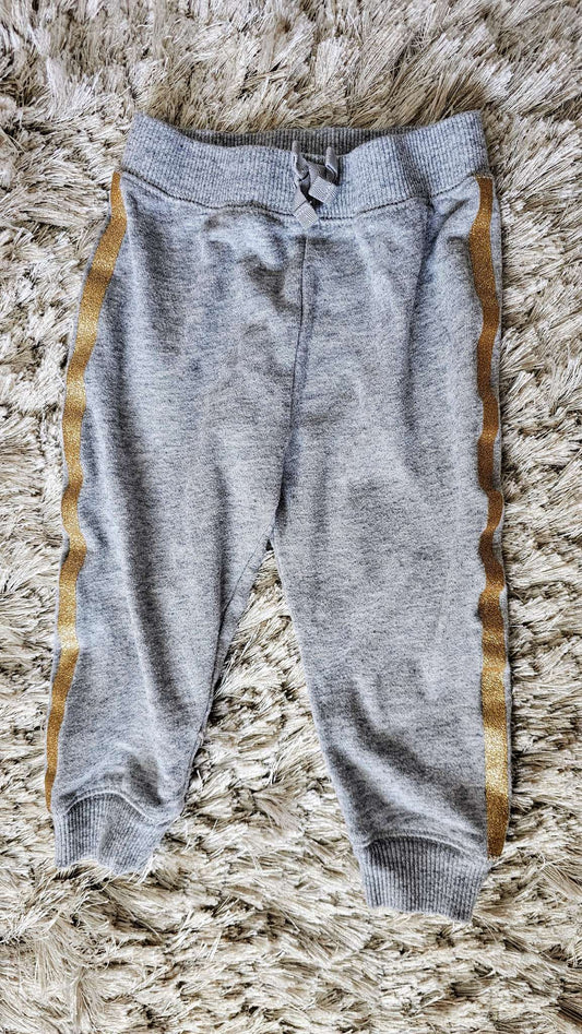 Joe Fresh Grey Gold-Stripe Joggers (18 Months), Kids 18 Month (12-18M)