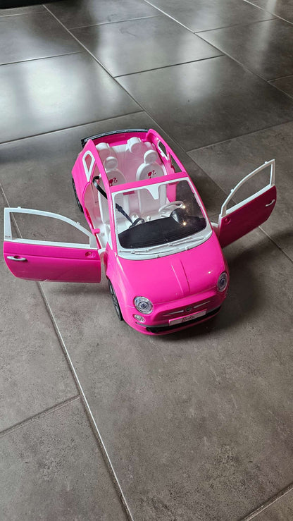 Barbie Pink Fiat 500 Convertible Car