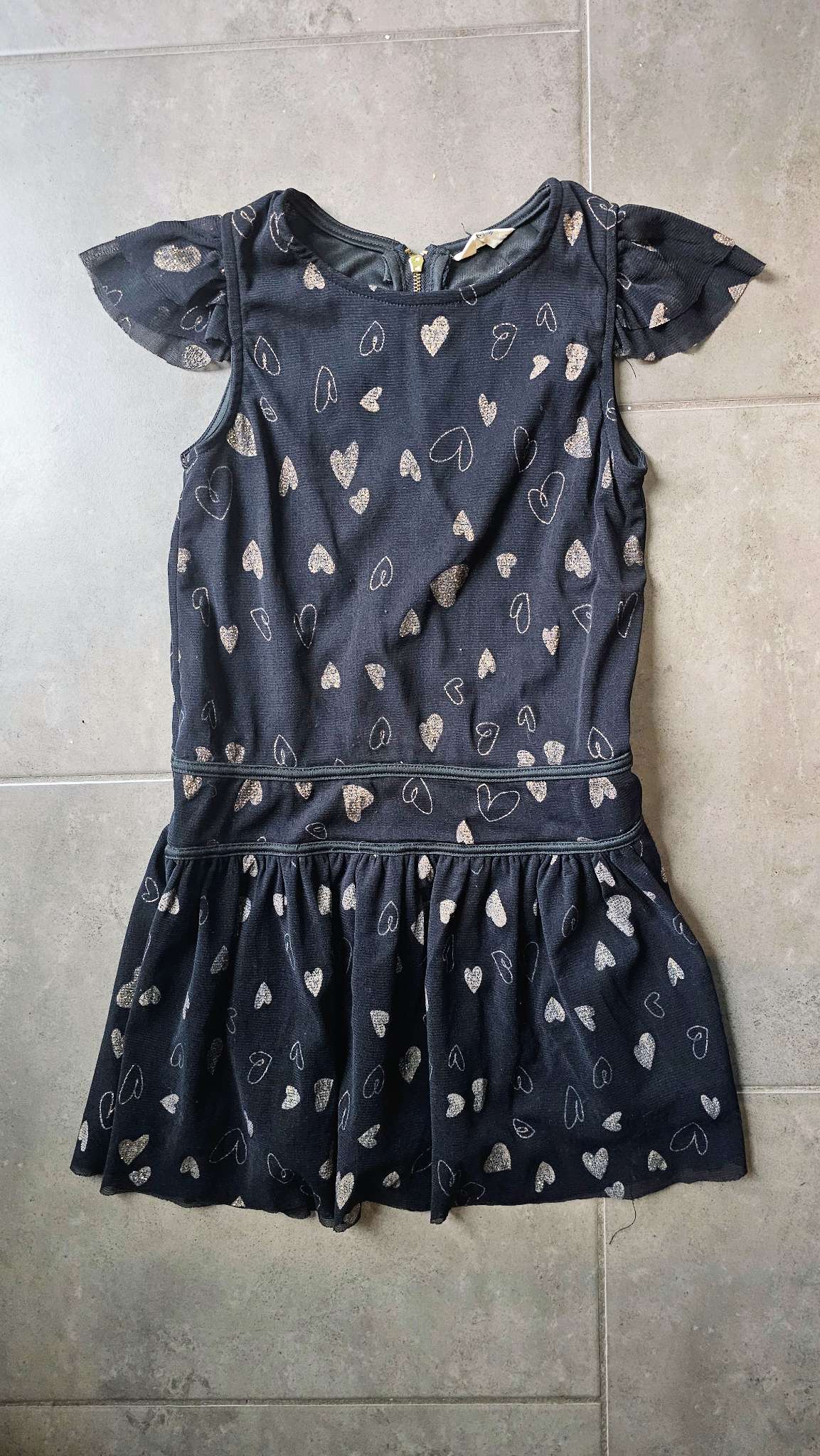 Yaku&yiyi Navy Heart Dress (Size 9), Kids 8