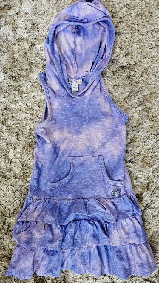 Naartjie Kids Girls Purple Hooded Dress- size 5, Kids 5/5T