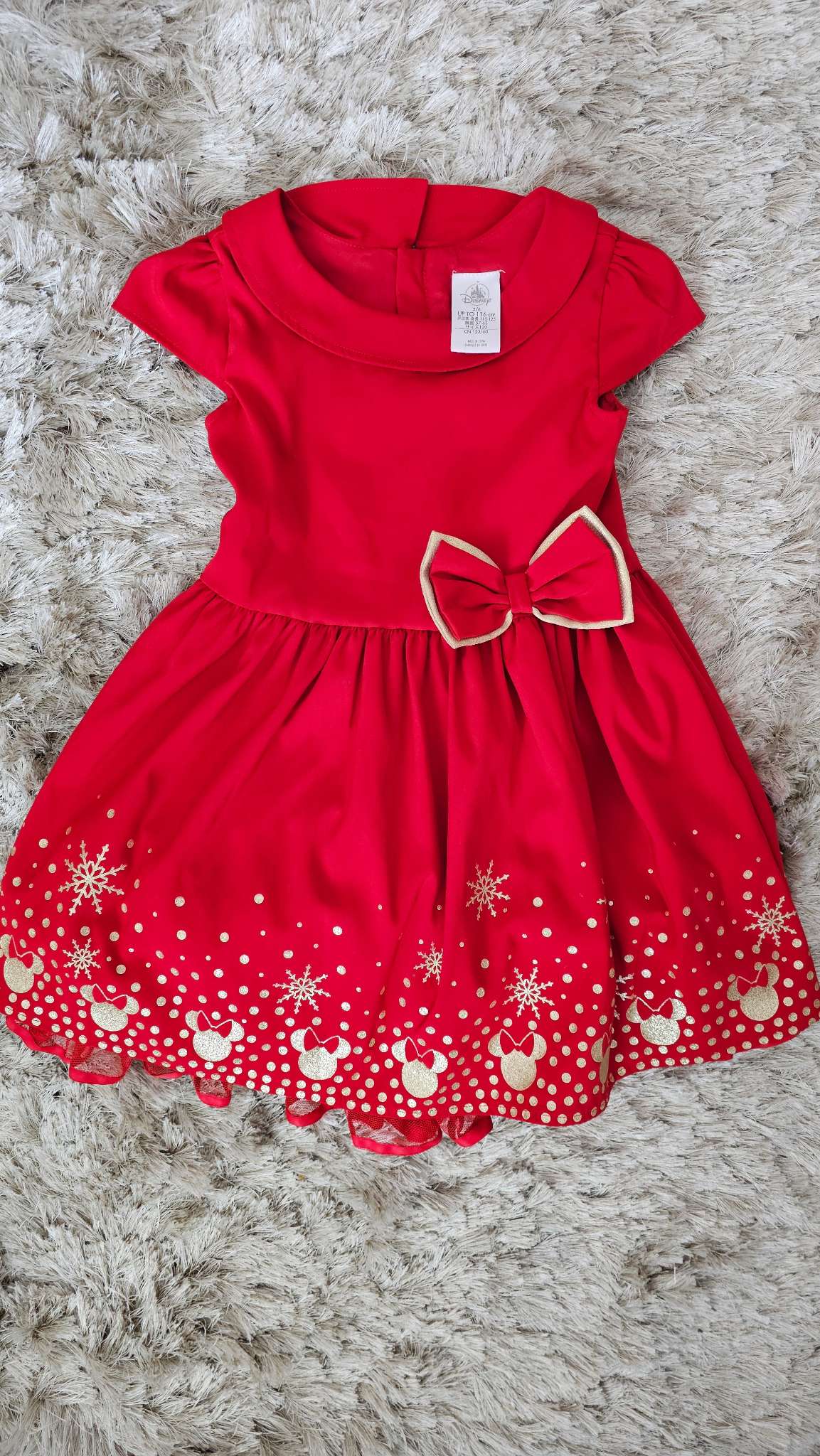 Disney Parks Girls Red Minnie Mouse Dress – size 5, Kids 5/5T