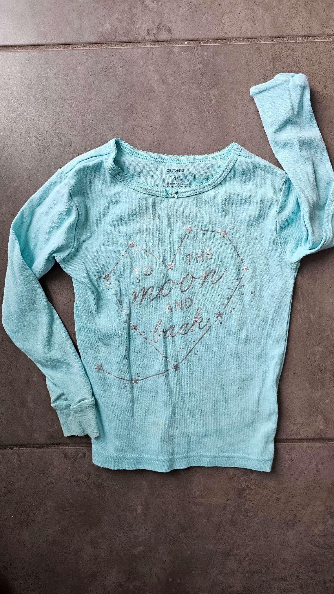 Carter's Girls Light Blue Long Sleeve Shirt – size 4, Kids 4/4T