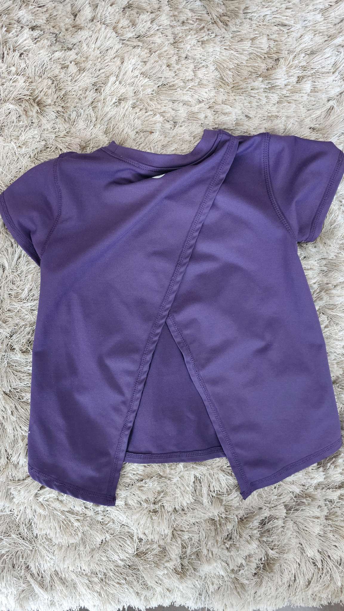 Jill Yoga Girls Purple Short Sleeve Shirt - size 4, Kids 4/4T
