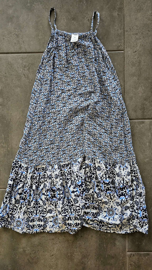 OshKosh Girls Blue Striped long summer Dress - size 4, Kids 4/4T