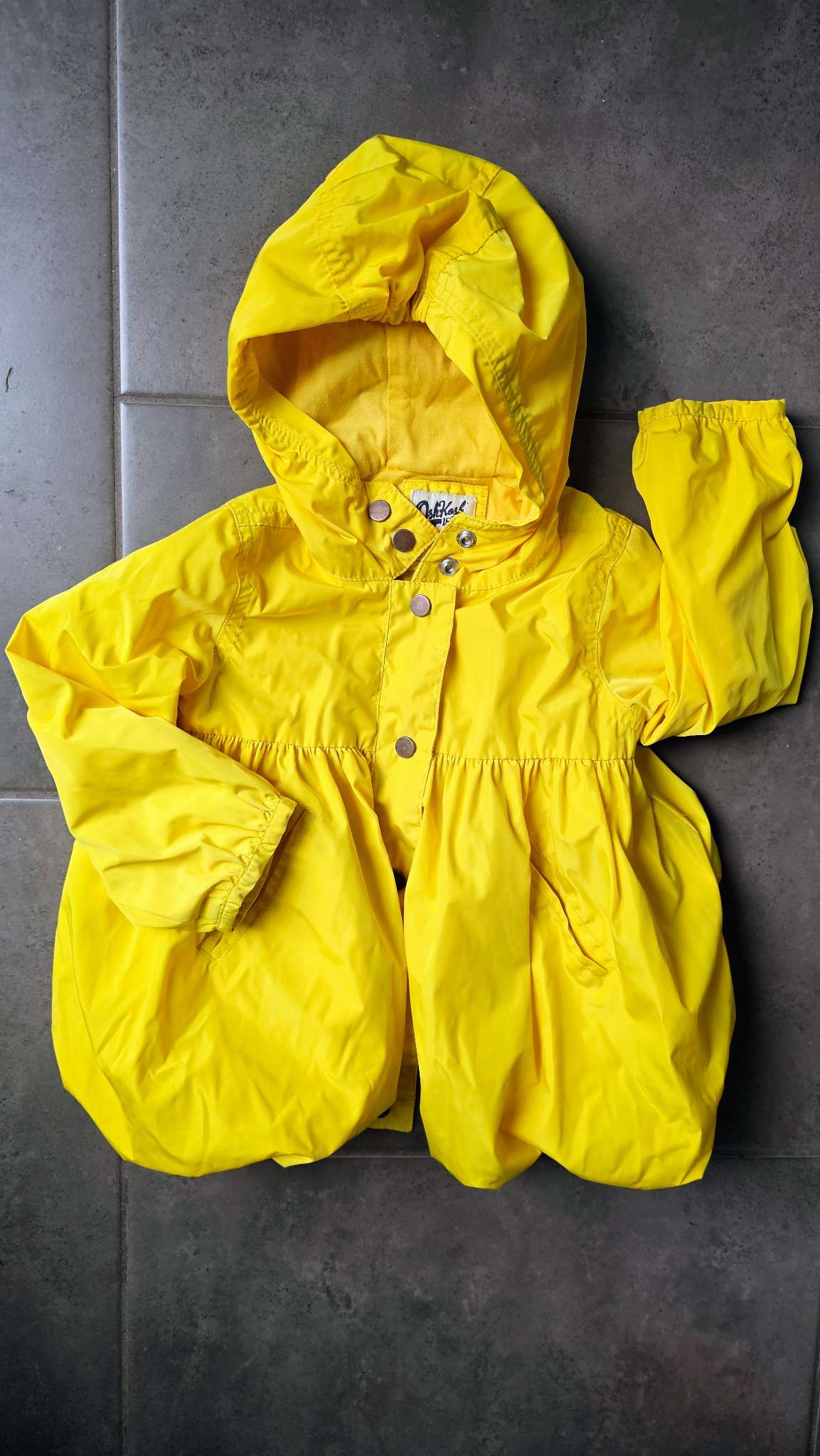 OshKosh Girls Yellow Rain Jacket – size 3, Kids 3T