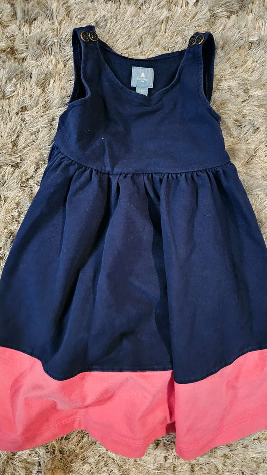 Gap Girls Navy Blue Button Dress – size 3, Kids 3T