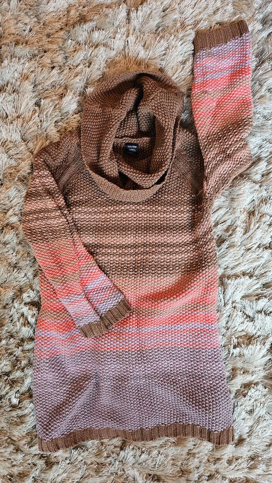 Gap Girls Brown Striped Turtleneck Dress – size 3, Kids 3T