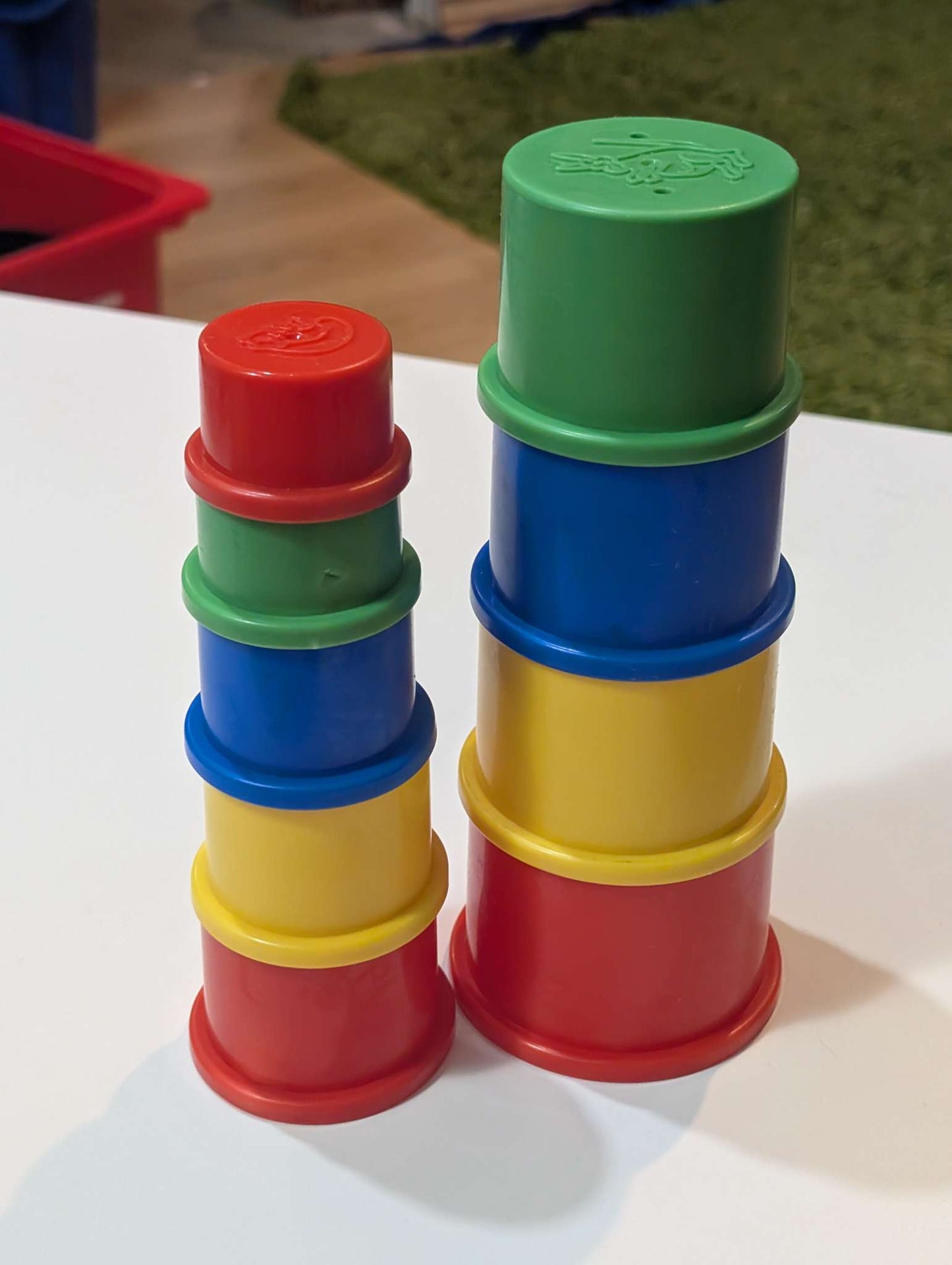 Lacoste Colorful Stacking Nesting Cups Baby Toy