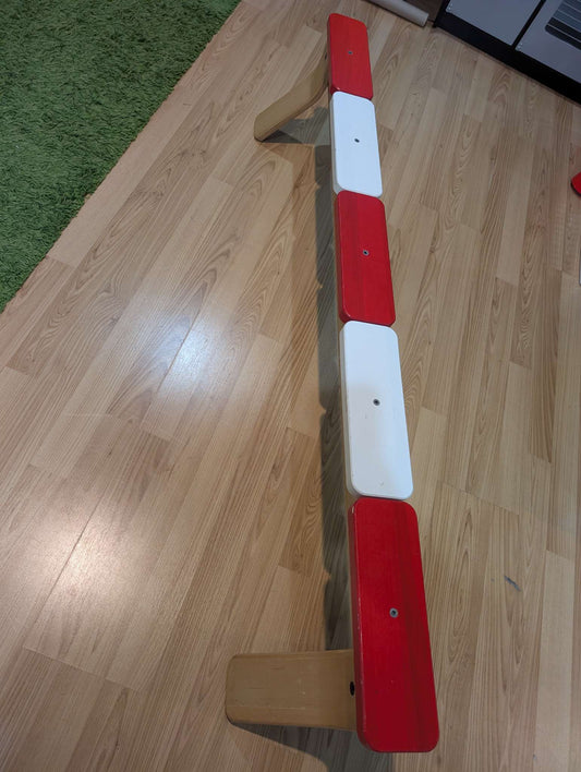 Wooden balance beam.