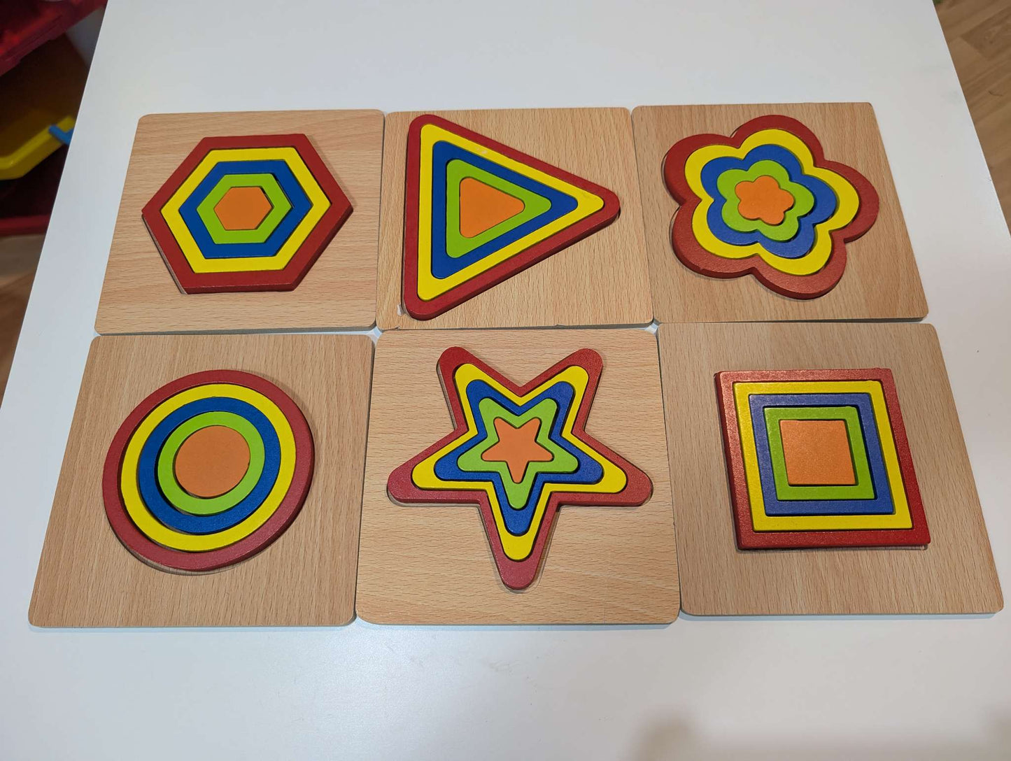 Wooden shape puzzles