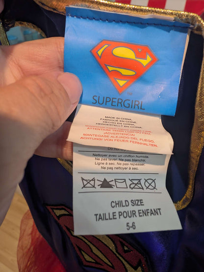 Supergirl Costume, Kids 5/5T