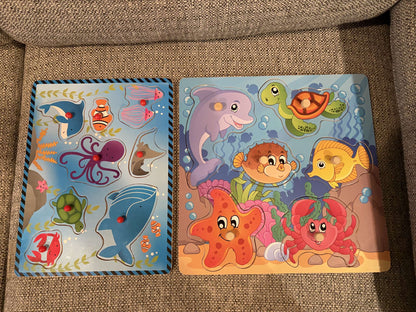 Sea Animal Peg Puzzles