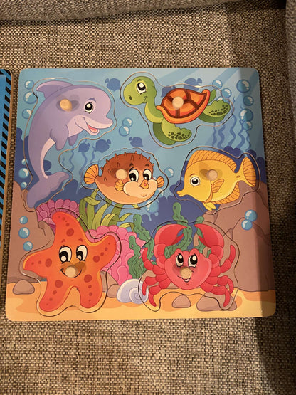 Sea Animal Peg Puzzles