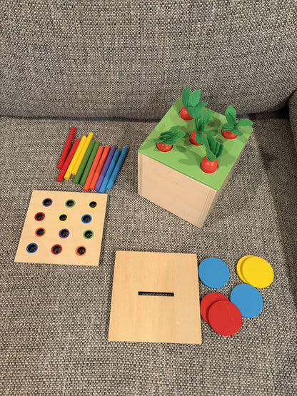 Montessori 4 in 1 Wooden Play Kit
