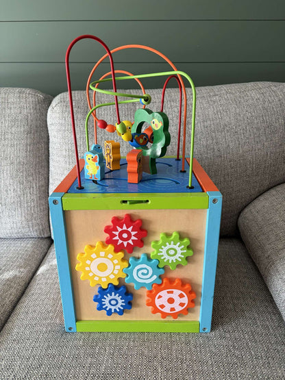 Wooden Activity Cube