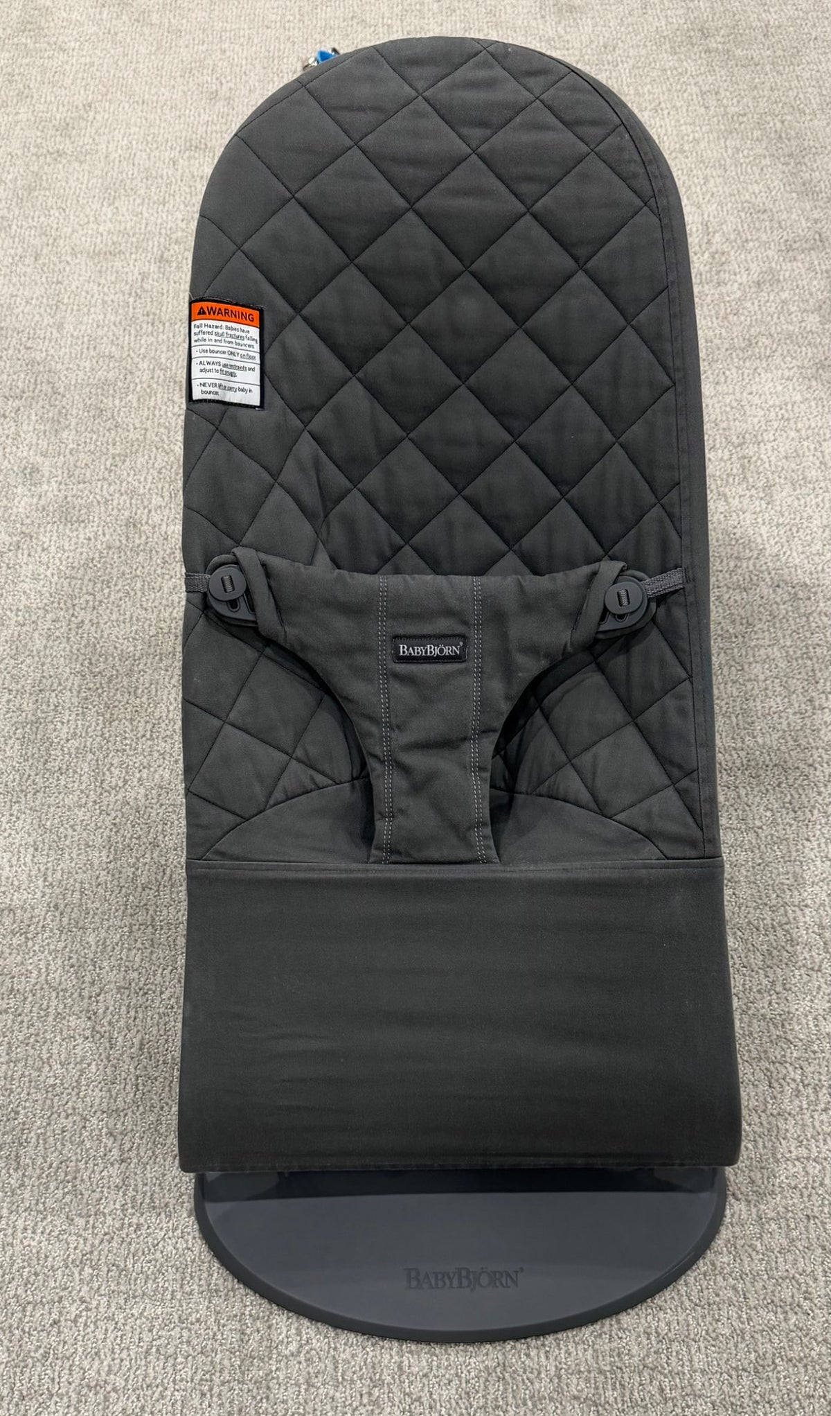 Babybjorn Bouncer Bliss Dark Grey Frame Classic Quilt Cotton Anthracite
