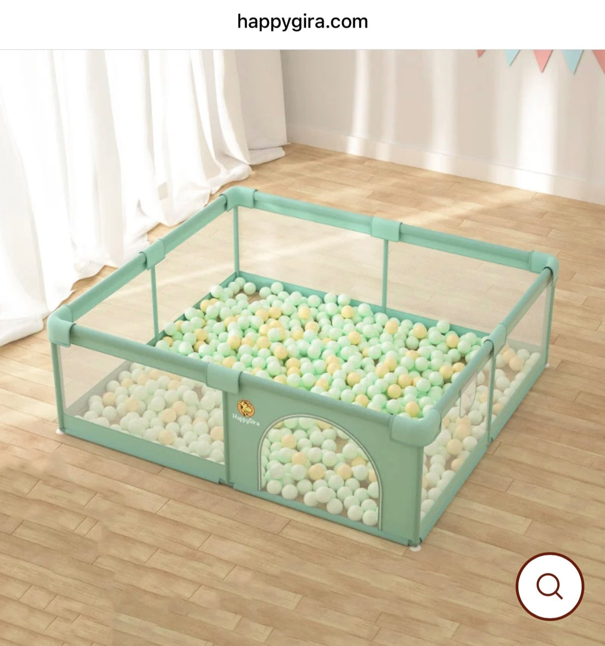 Large Playpen - Happy Gira Brand (80” x 80”)