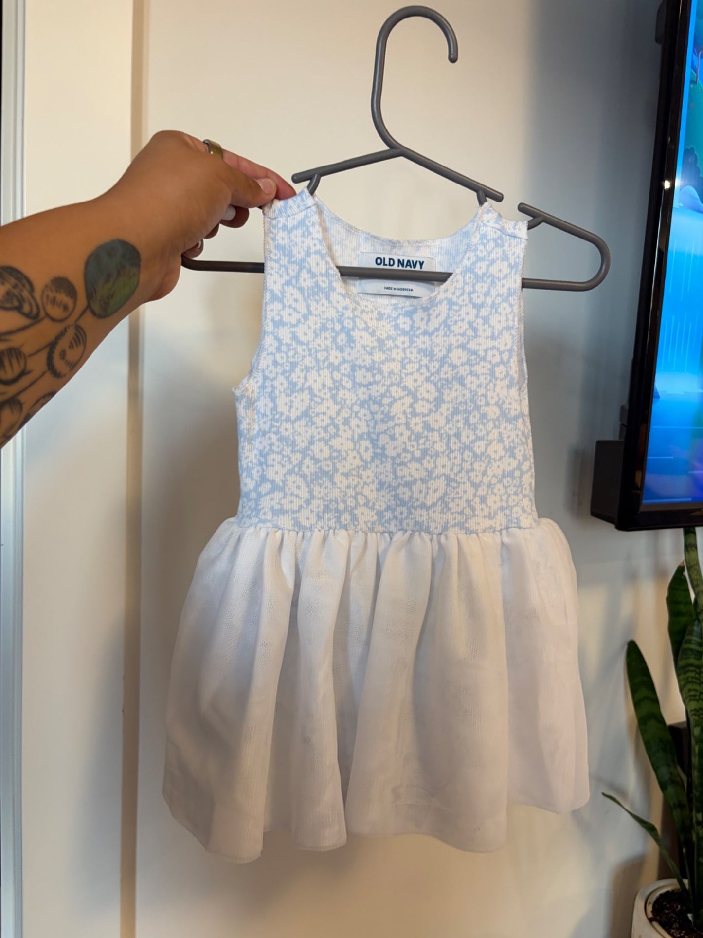 blue floral tutu dress, Kids 18 Month (12-18M)