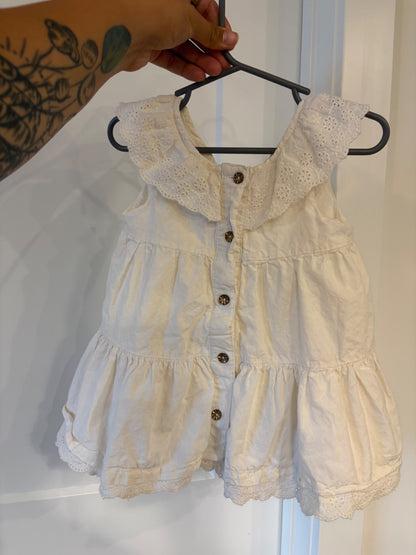 white ruffle western / stampede dress, 2T , Kids 2T