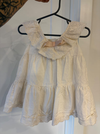 white ruffle western / stampede dress, 2T , Kids 2T