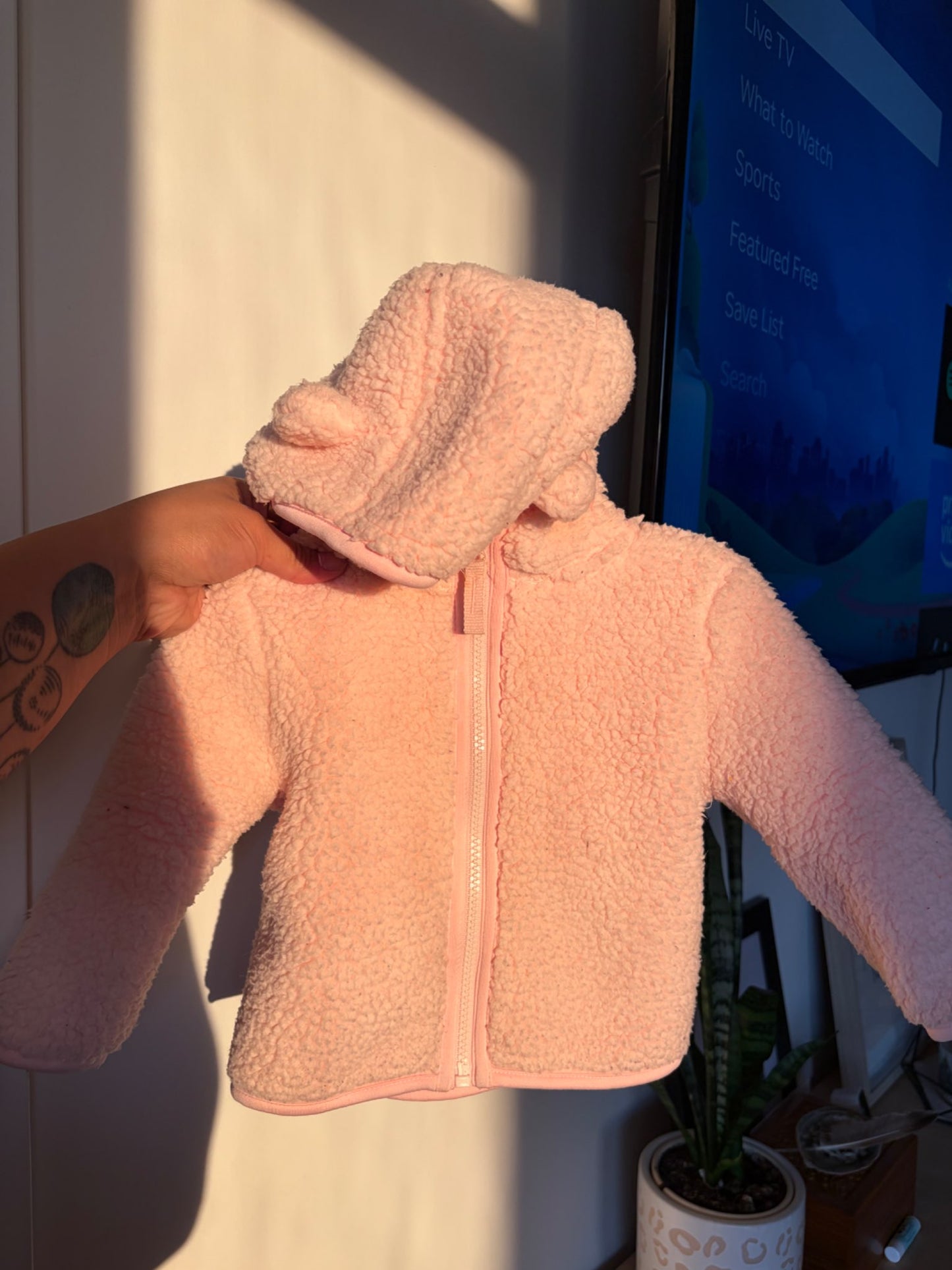 Light pink sherpa , Kids 9 Month (6-9M)