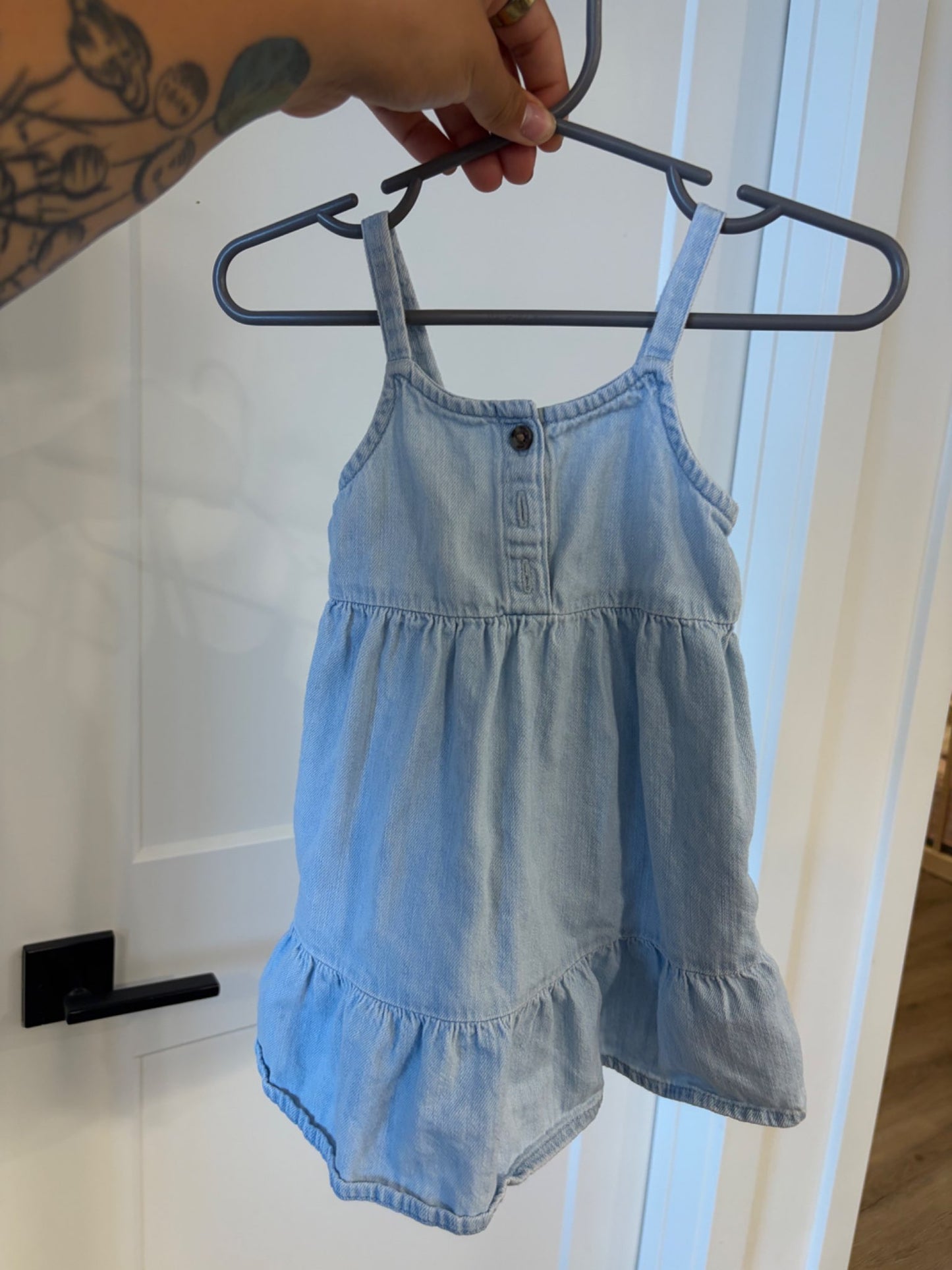 Old Navy “denim” dress, 12-18M , Kids 18 Month (12-18M)
