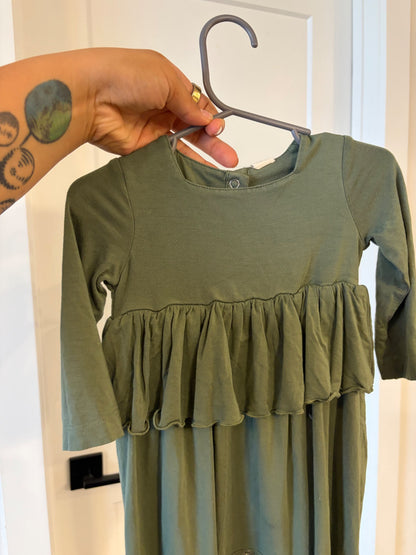 Kate Quinn bamboo romper, deep green, 12-18M, Kids 18 Month (12-18M)