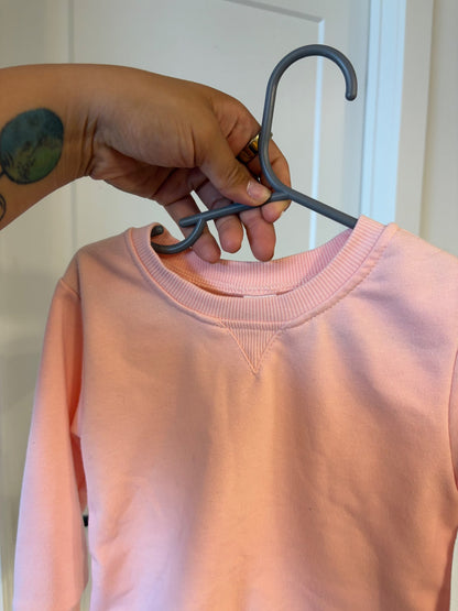 Shein kids, florecant pink crew neck  , Kids 24 Month (18-24M)