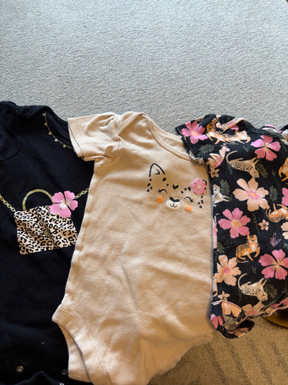 Leopard diaper shirts, set of 3, 18-24M , Kids 24 Month (18-24M)