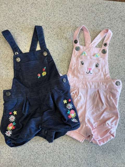 Baby Short Overalls + Tee, Kids 3 Month (0-3M)
