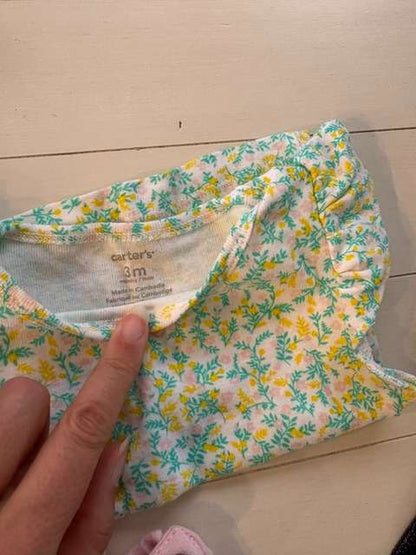 Baby Short Overalls + Tee, Kids 3 Month (0-3M)