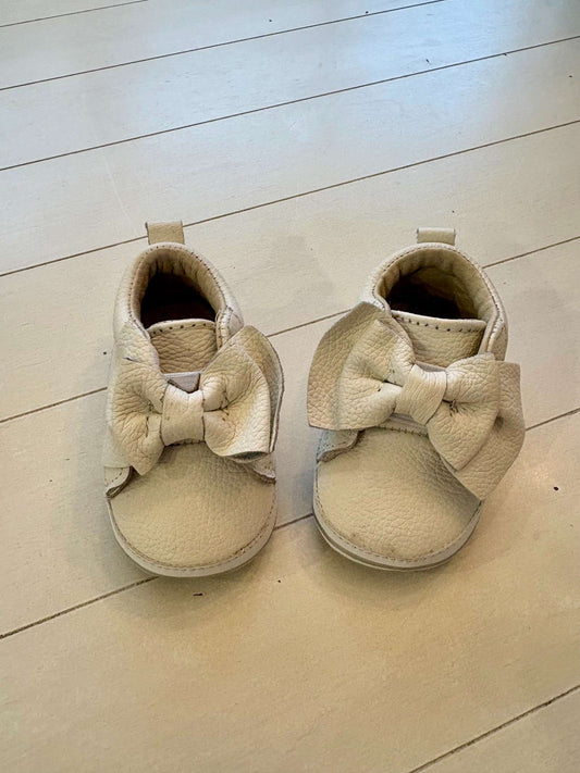 Beige Leather Shoes, Shoes 1.5 (Baby: 0-12 mth)