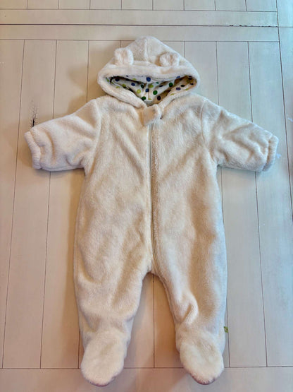 Winter White Bunting Suit, Kids 9 Month (6-9M)