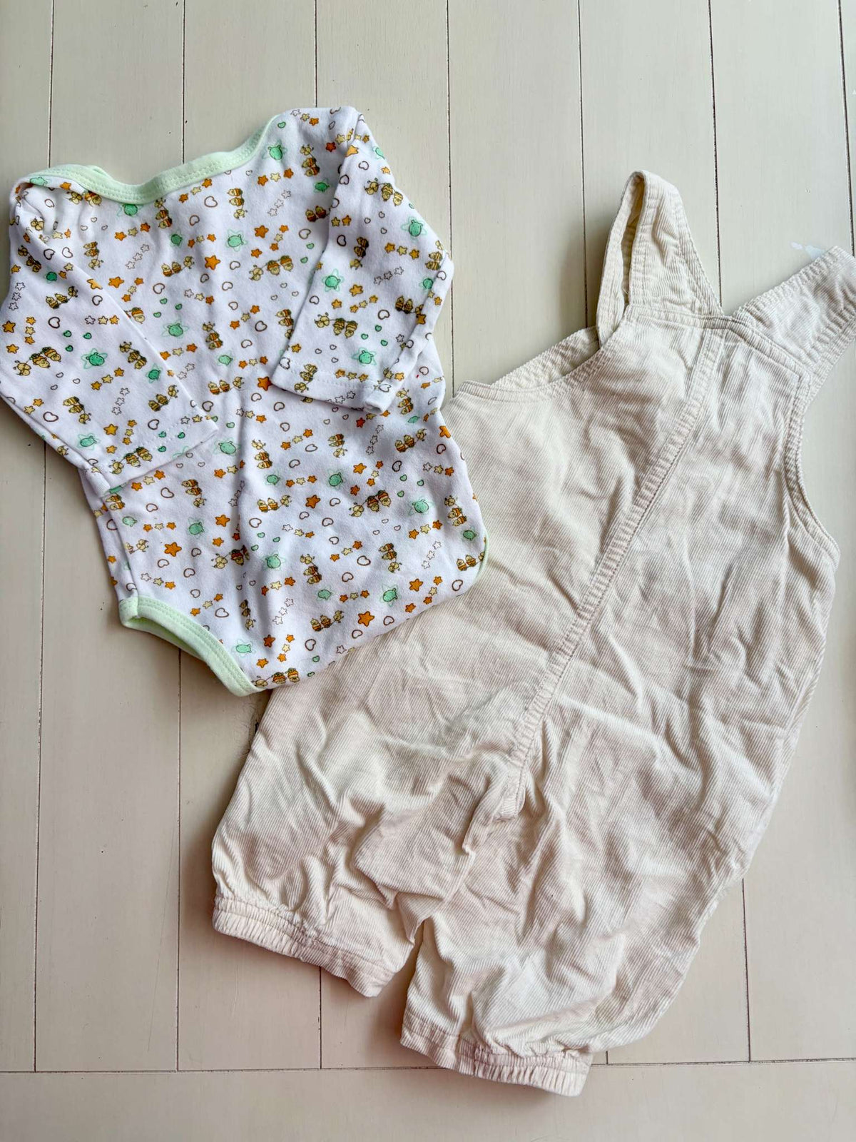 Teddy Bear Overalls Outfit, Kids 3 Month (0-3M)