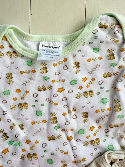 Teddy Bear Overalls Outfit, Kids 3 Month (0-3M)