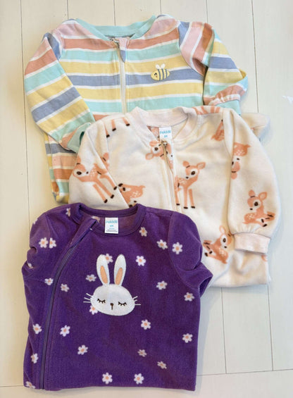 Set of 3 Onesie Sleepers, Kids 6 Month (3-6M)