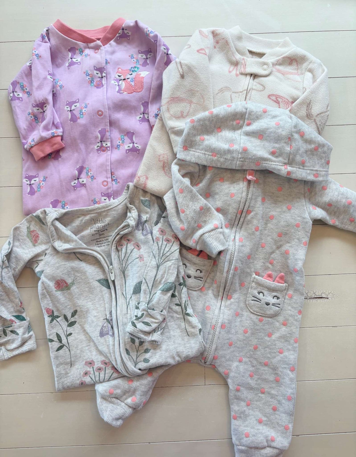 Set of 4 Onesies, Kids 3 Month (0-3M)