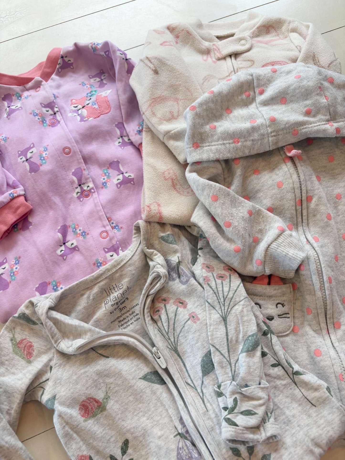 Set of 4 Onesies, Kids 3 Month (0-3M)