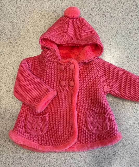 Hooded Baby Girl Peacoat , Kids 6 Month (3-6M)