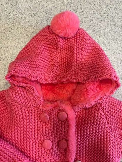 Hooded Baby Girl Peacoat , Kids 6 Month (3-6M)