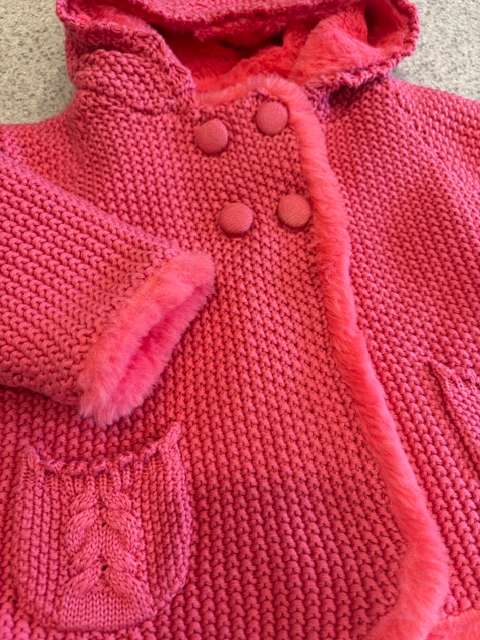 Hooded Baby Girl Peacoat , Kids 6 Month (3-6M)