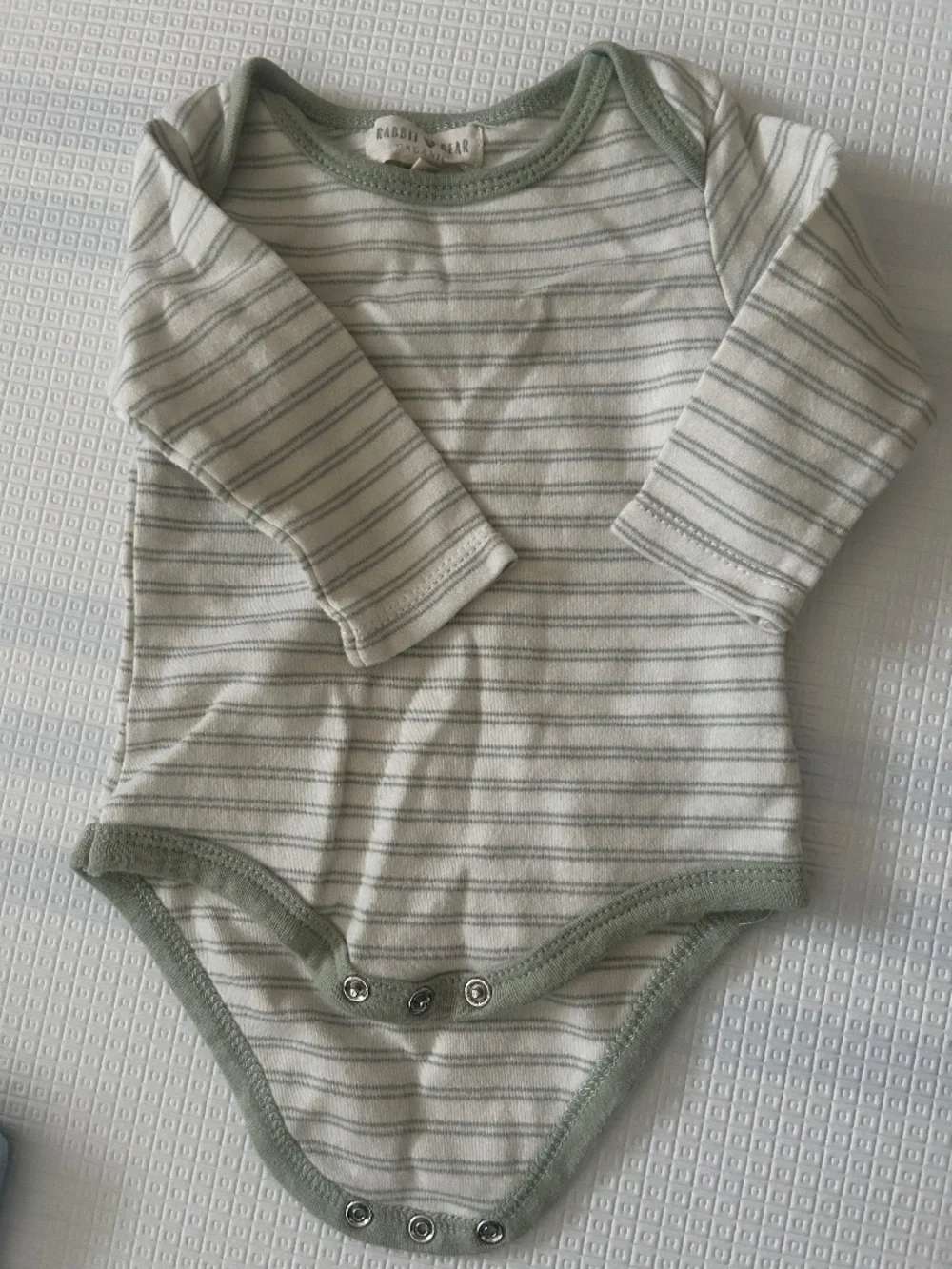 Rabbit + Bear striped onesie, Kids 6 Month (3-6M)