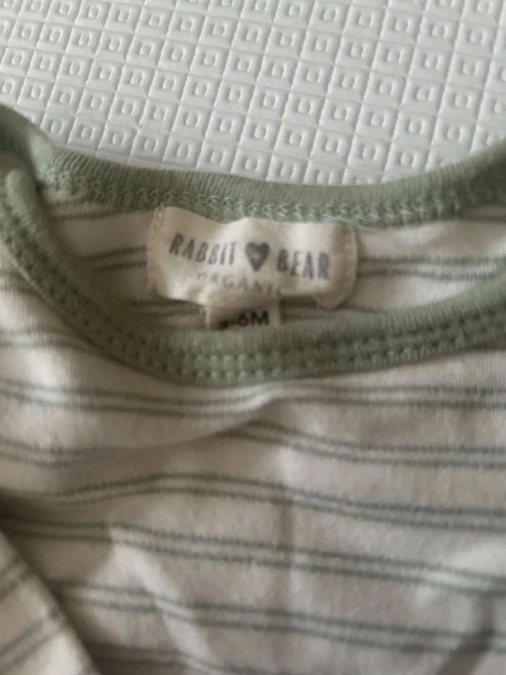 Rabbit + Bear striped onesie, Kids 6 Month (3-6M)