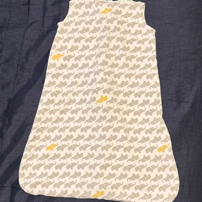 HALO Sleep Sack Pajama in Gray & Yellow Elephant Print, 0-6 Months (Small)