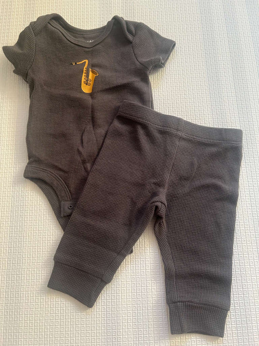 Pekkle matching set with instrument logo, Kids 3 Month (0-3M)