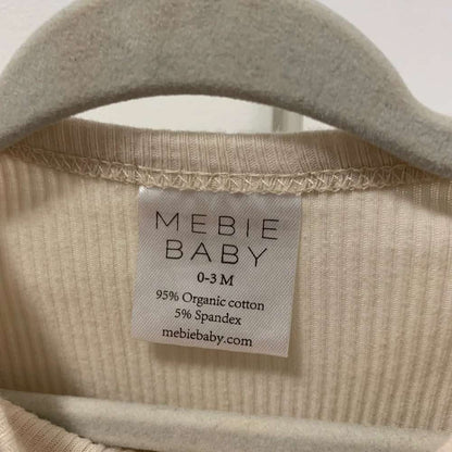 Mebie Baby Organic Footed Zipper Baby Pajama, Kids 3 Month (0-3M)
